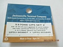Jacksonville Terminal Company # 537046 UPS Set # 2 53' Container N-Scale image 4