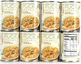 8 Cans Wolfgang Puck 14.5 Oz USDA Organic Free Range Chicken Noodle BB 2... - $43.99