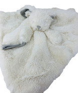 Blankets & Beyond White Gray Bunny Rabbit Nunu Plush Security Blanket Soft Lovey - $19.79