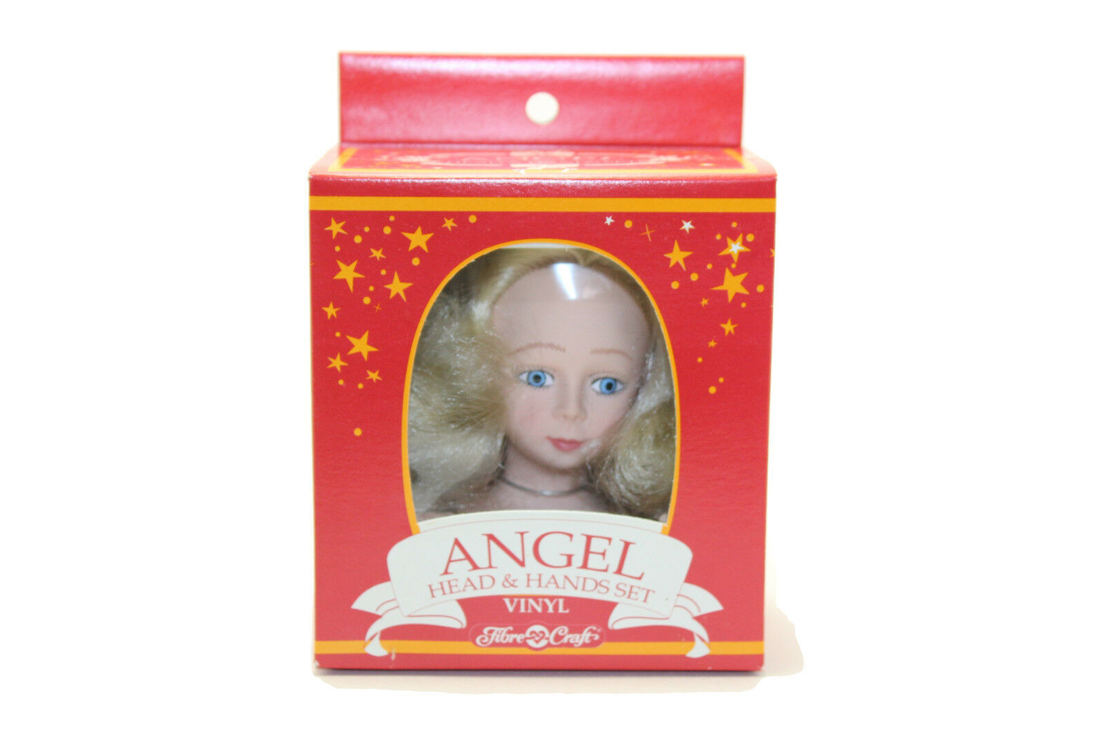 Primary image for 1991 Fibre Craft Vinyl Angel Head & Hands Set for Soft Body Doll Tree Top  - NOS