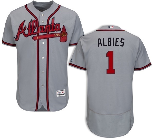 Atlanta braves gray jersey Clearance