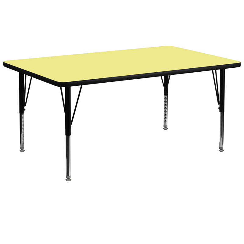 30x72 Yellow Activity Table XU-A3072-REC-YEL-T-P-GG