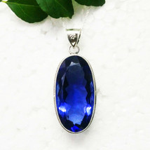BLUE IOLITE Gemstone 925 Sterling Silver Jewelry Handmade Pendant FreeShip - $62.67