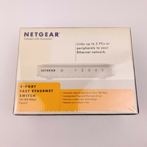 Netgear 5-Port Fast Ethernet Switch 10/100 Mbps FS605 New in Box - $27.72