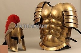 NauticalMart Medieval Muscle Armor Suit With Spartan Helmet Halloween Costumes