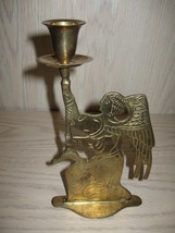Brass Candle Stick Holder Angel Figurine Made In India - $9.95
