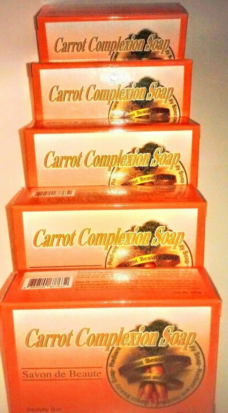 Carrot Complexion Soap 3 Packs | Natural Cleansing Bars