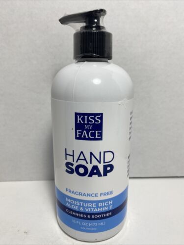 Kiss My Face - Hand Soap - Fragrance Free Sealed W/ Aloe& Vitamin E 16 Oz