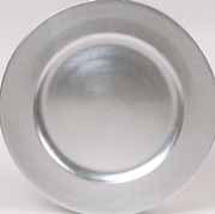 Round Silver Charger Plate (New) - $25.00