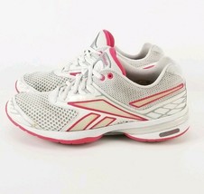 Reebok Easy Tone Shoes Womens Size 9 White Pink Play Dry - $35.88