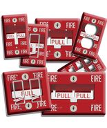 FIRE ALARM PULL DOWN LIGHT SWITCH OUTLET WALL PLATE COVER MAN CAVE ROOM ... - $10.99+