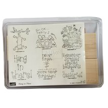 Stampin Up Hang In There New 2002  Desserts Cat Turtle Pie 6 Wood Rubber Stamps  - $25.20