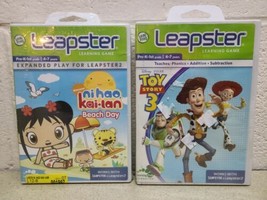 Lot of 2 New Leapster Games, Ni-Hao Kai-Lab Beach Day & Toy Story 3 - Sealed.