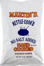 Martin's Kettle-Cook'd No Salt Added Potato Chips 8 Ounces (3 Bags) - $24.70