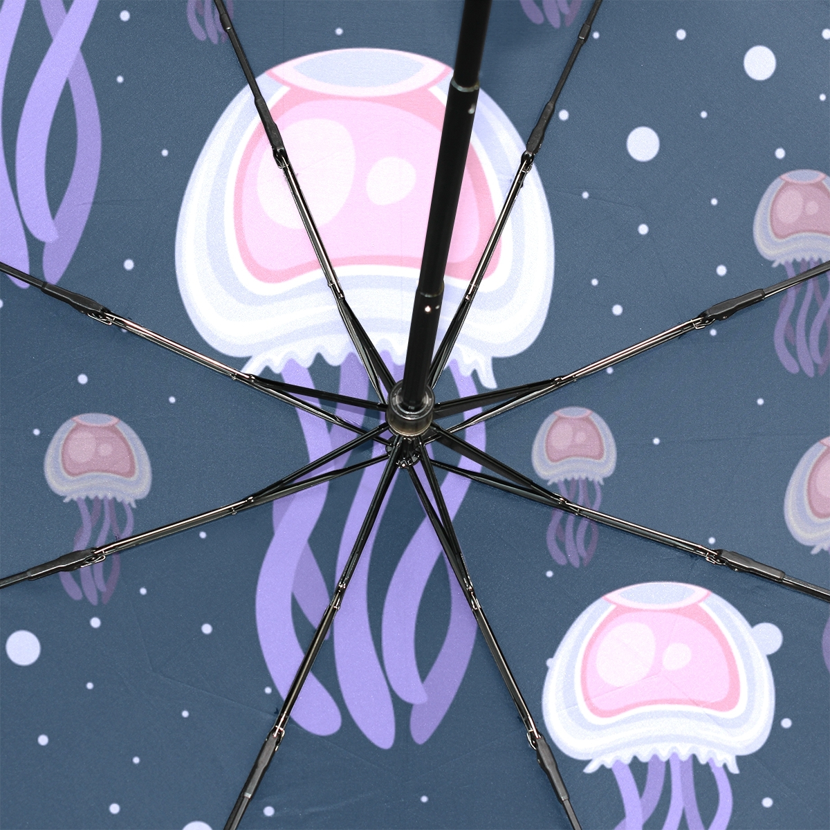 Jellyfish Underwater Little Creature Black Portable Compact Folding