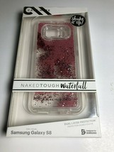 Case-Mate Naked Tough Waterfall Case Cover For Galaxy S8 - Clear / Pink Glitter - $2.99