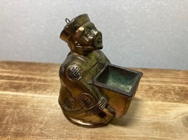 Vintage Brass Incense Burner Chinese Man Figurine made in Japan Collectible - $10.31
