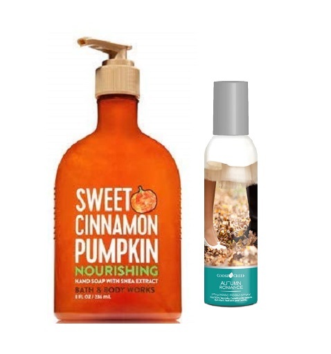 Bath & Body Works Sweet Cinnamon Pumpkin Soap  Goose Creek Autumn Romance Spray