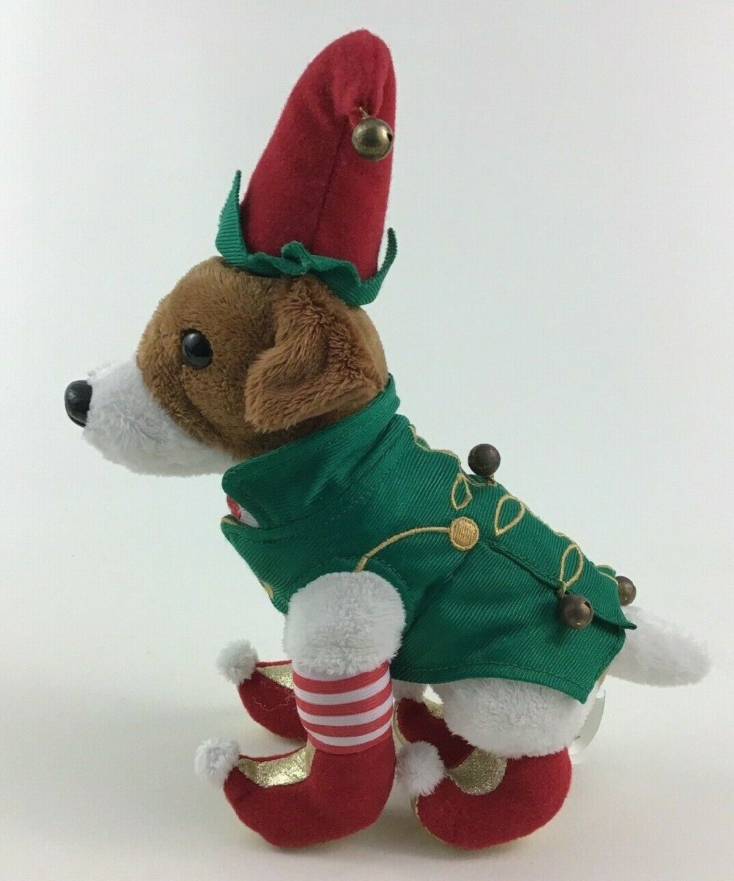 Disney Santa Buddies Eddy Elf Christmas Puppy Dog 7" Plush Stuffed Toy