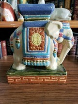 Vintage Asian Ceramic Elephant Plant Stand- 9.5&quot; Tall - $50.00