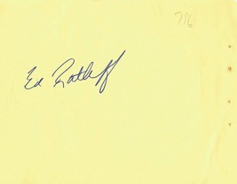 Ed Ratleff Rockets & Susan Browning actress Dual Signed Vintage Album Page JSA