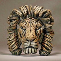Edge Sculpture Lion Bust 16.9" H Majestic Mane African Wild Stunning Piece - $425.69