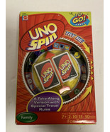 UNO Spin To Go! Card Game Sealed Travel Car Plane Train Family Mattel 2009 - £15.42 GBP