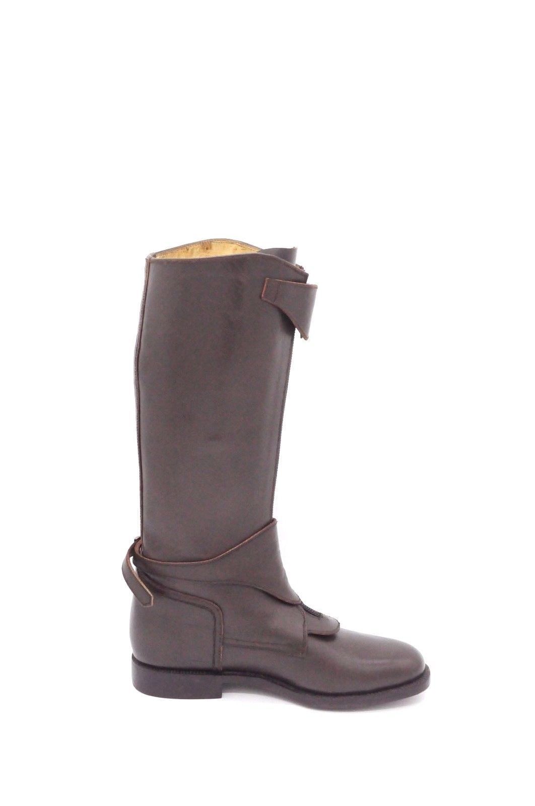 Dark Blue Handmade Leather Riding Boots Men Boots for Horse Riding Polo