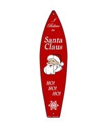 Santa Claus Novelty Mini Metal Surfboard Sign - $14.95