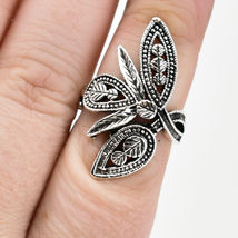 Bohemian Inspired Silver Tone Tree Branch Leaves Filigree Nature Statement Ring image 5