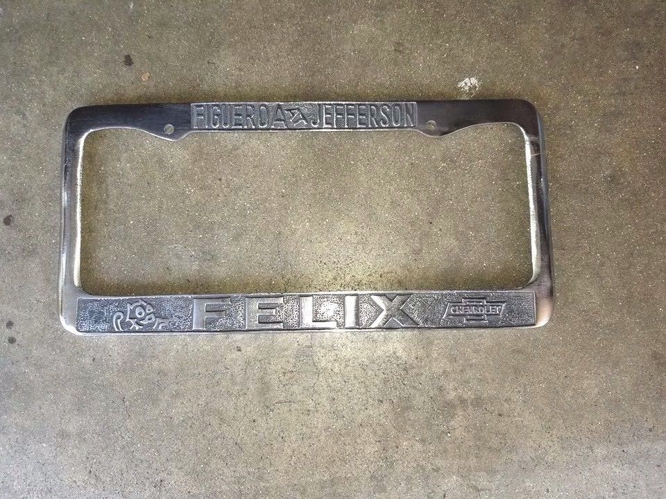 FELIX CHEVROLET LICENSE PLATE FRAME SINGLE VINTAGE STYLE - License Plate Frames