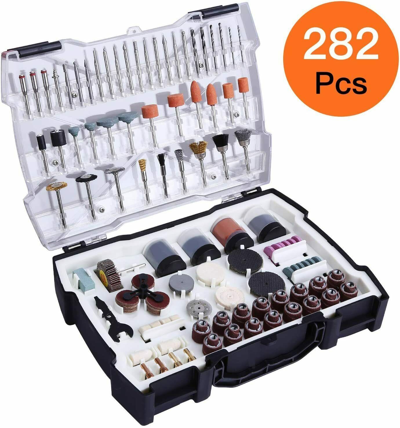 Rotary Tool Accessories Kit 282 Pieces 1/8inch Diameter Shanks