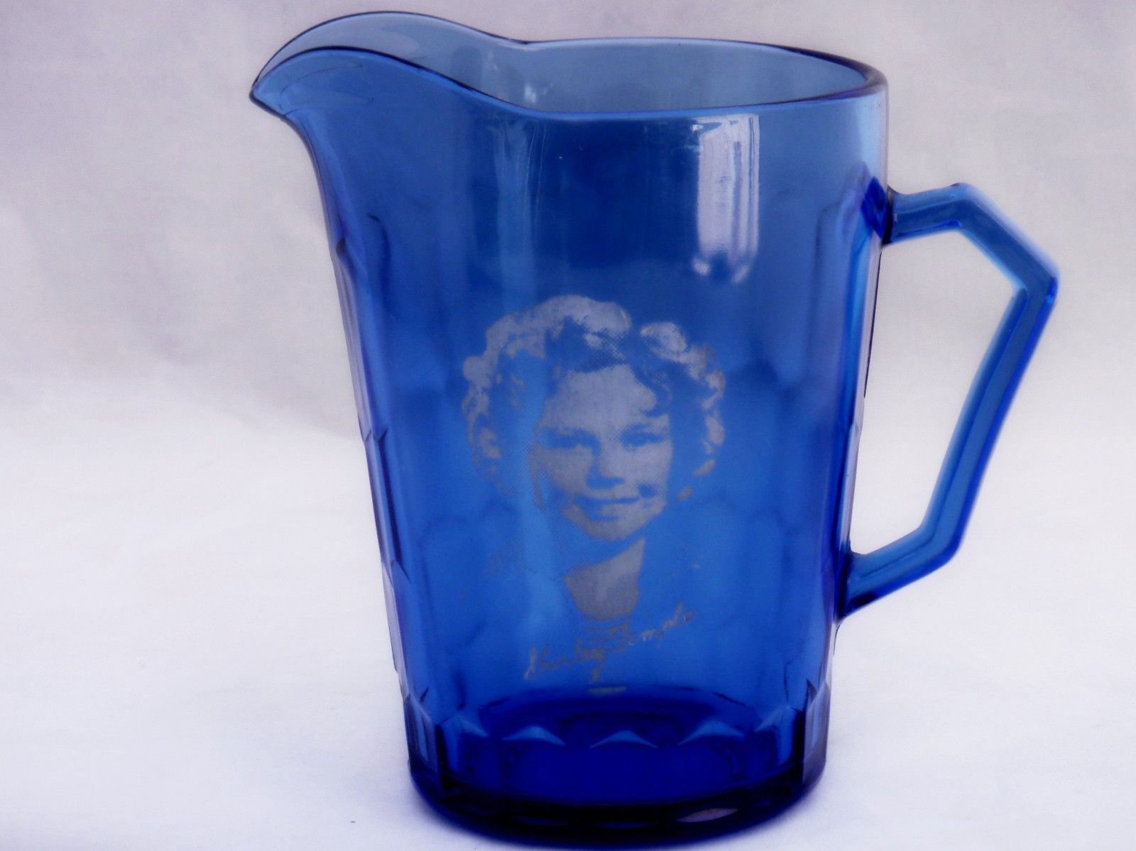 Hazel Atlas Cobalt Blue Depression Glass Collectible Shirley Temple