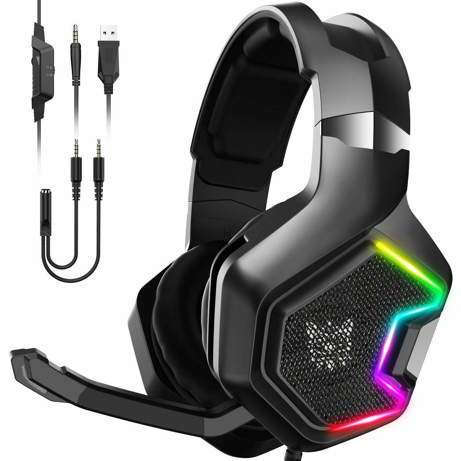 Onikuma K10 Pro Wired Stereo Gaming Headset With Microphone For Ps4 Xbox One Pc Headsets