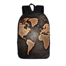 World map / London scape / Eiffel tower Backpack Men Women Ruack Travel Bag Chil - $43.34