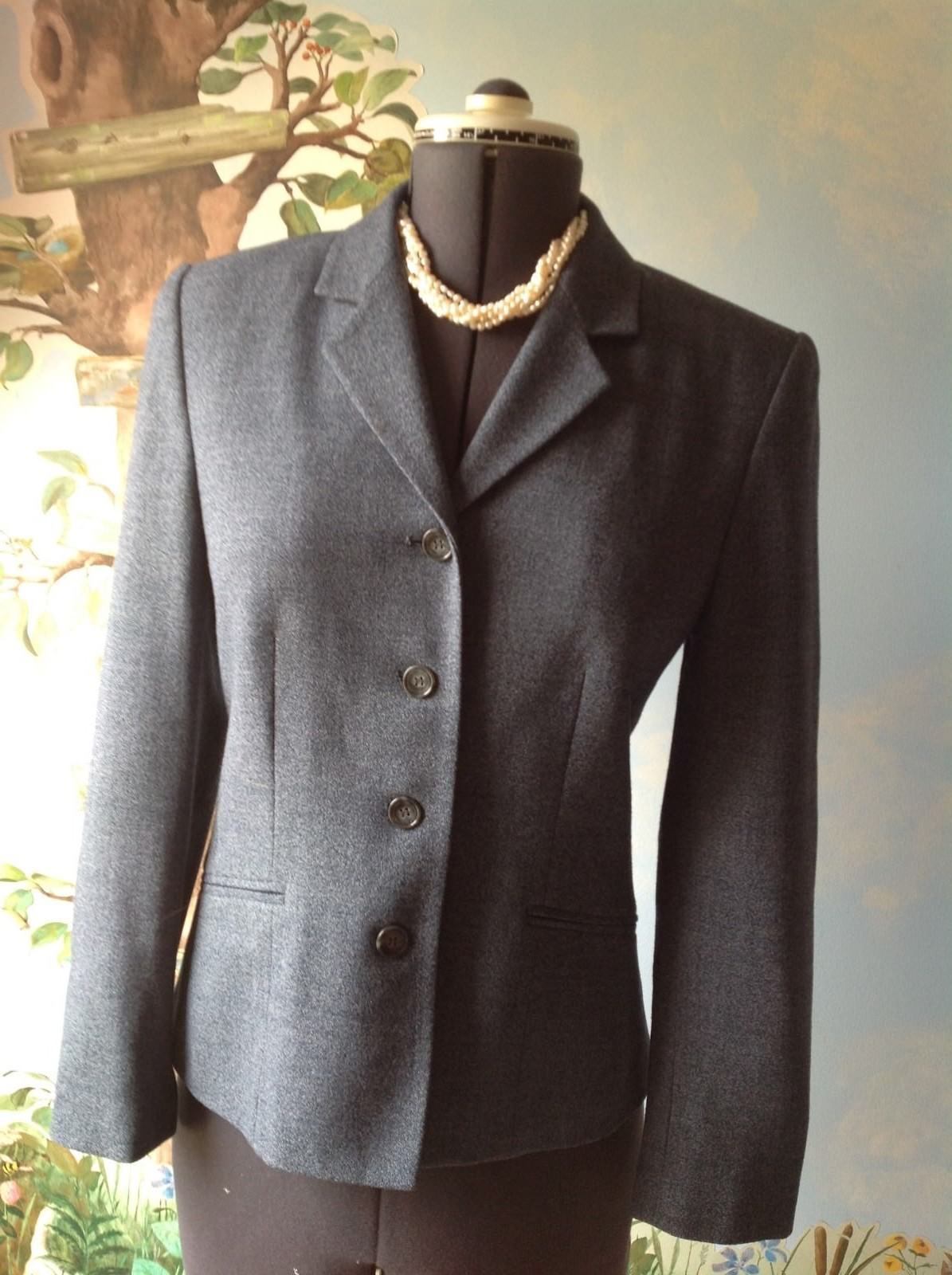 Amanda Smith Long Sleeve Blue Pure Wool Suit Jacket Blazer Size 8 ...