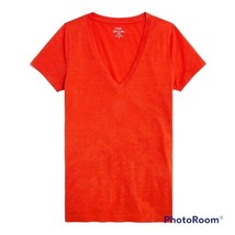J.Crew Women’s Short Sleeve V- Neck Cotton T-Shirt.Brilliant Sunset.Sz.M... - $19.64