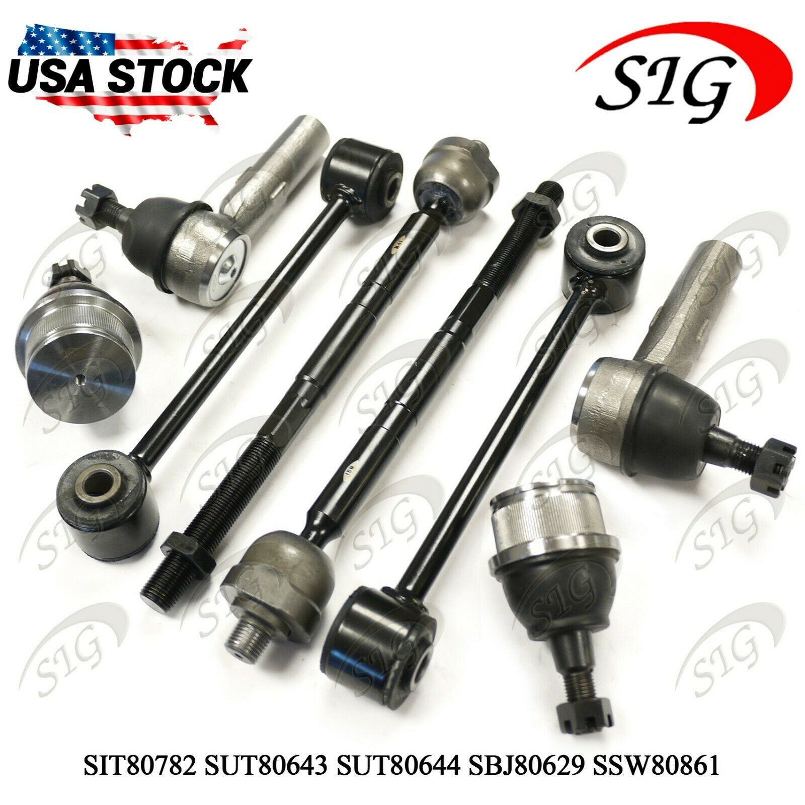 8pc JPN Ball Joint Sway Bar Link Tie Rod Ends Set For Jeep Commander