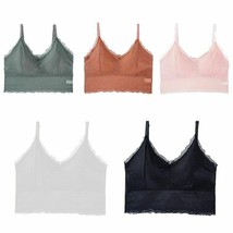 Lace Camisole Women&#39;s Short Bottoming Tanks Wire Free Sexy Clothing Padd... - $10.58+
