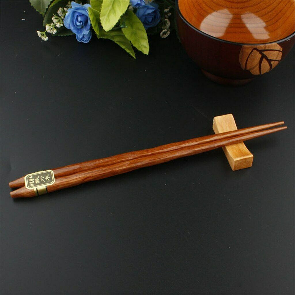 Chopsticks 5PC Natural Solid Wood Chopsticks Set Handmade Value Gift