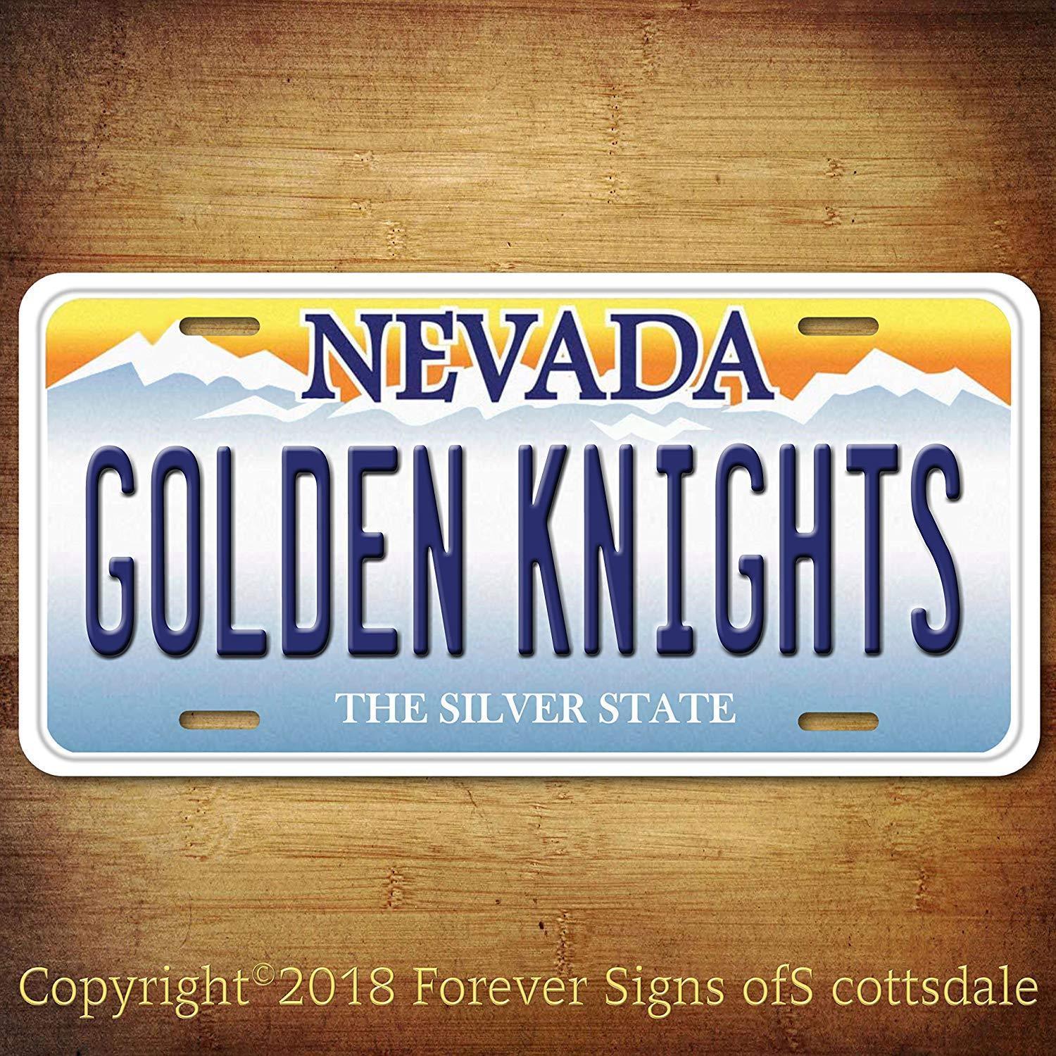 Vegas Golden Knights NHL Ice Hockey Team Nevada Vanity Aluminum License Plate Other