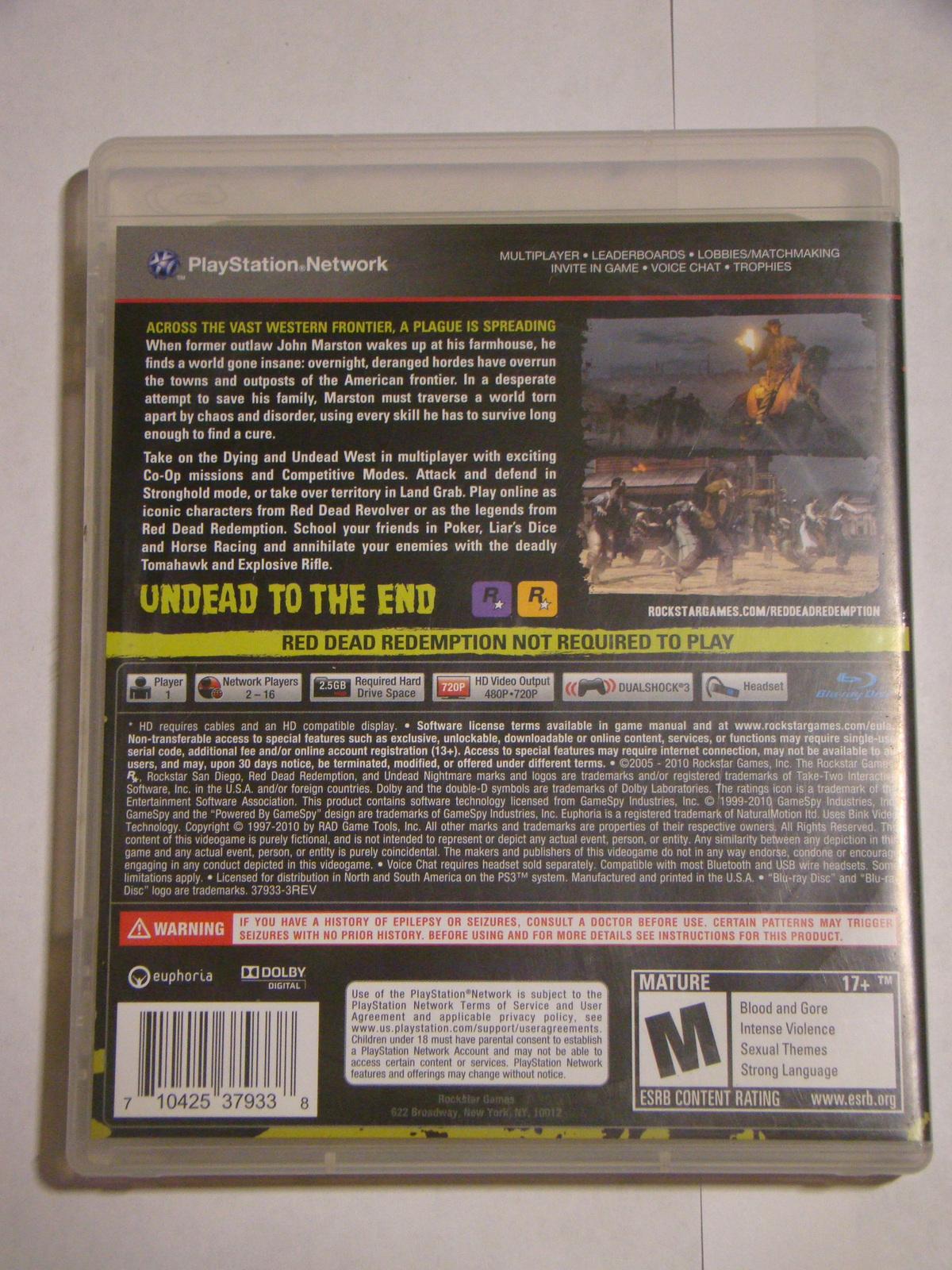 Playstation 3 - RED DEAD REDEMPTION UNDEAD NIGHTMARE (Complete with ...