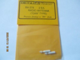 Details West # RA-276 Radio Antenna Can Type. 2 Each HO-Scale image 1