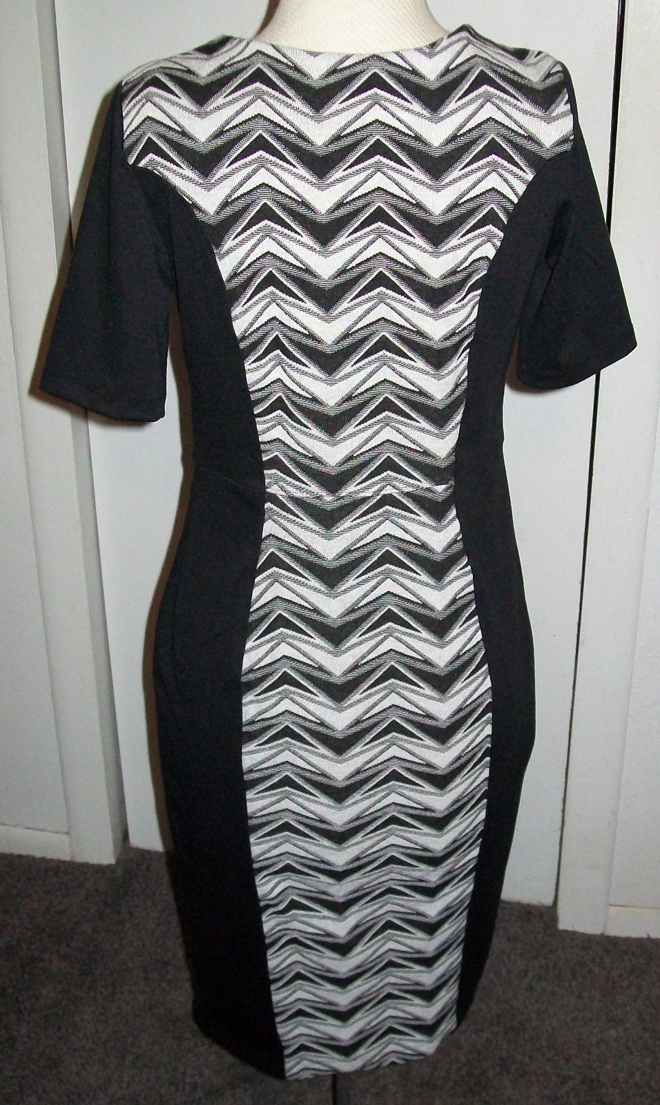 cato black and white dress