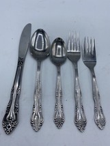 Stanley Roberts / Rogers Dream Rose Stainless Korea 5 Piece Place Setting  - $29.69