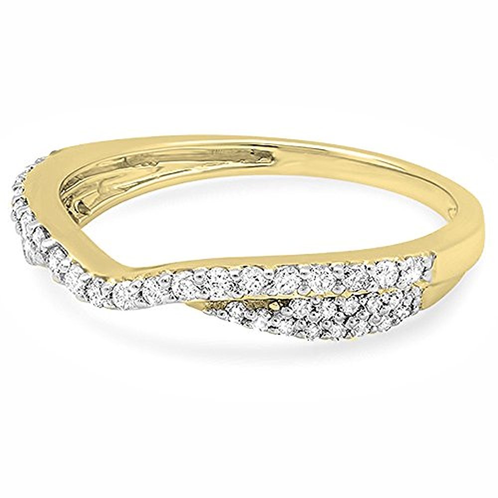 14K Yellow Gold Fn Anniversary Wedding Band Enhancer