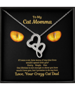 Cat Mom Gifts, Cat Lover Gift Ideas, Anniversary Gift for Her Christmas Pendant - $54.95 - $74.95