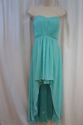 Xscape Vestido Talla 4 Menta Chiffon sin Tirantes Alto bajo Dobladillo ...