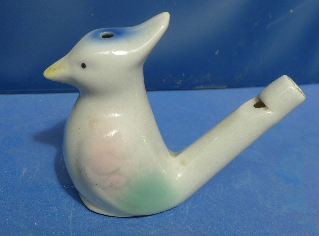 1pc China Ceramic Magpie Whistle Vintage Style Water Warbler Novelty Child 
