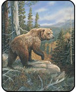 BIG GRIZZLY BEAR GRIZZLIES DOMAIN Bedroom Bed HEAVY Weight Blanket FULL ... - $69.95